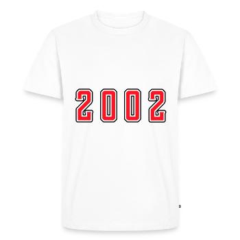 Anniversaire 2002 - T-shirt Premium bio Homme - blanc - Devant - Nico (187cm)