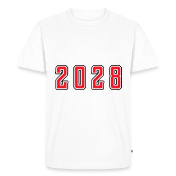2028 year birthday - Men's Premium Organic T-Shirt - white - Front - Nico (187cm)