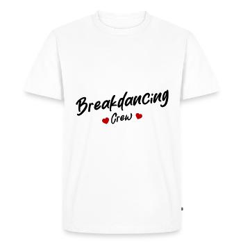 Cœur de l’équipe de breakdance - T-shirt Premium bio Homme - blanc - Devant - Nico (187cm)