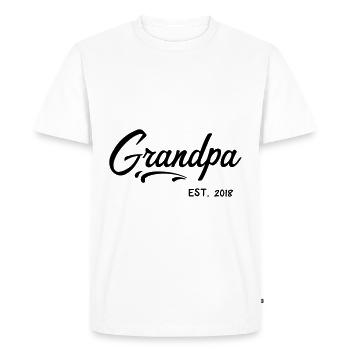 Grand-père grand-père grand-père grand-père cadeau - T-shirt Premium bio Homme - blanc - Devant - Nico (187cm)
