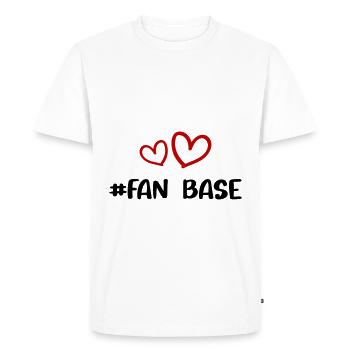 Fan Base Heart Love - Men's Premium Organic T-Shirt - white - Front - Nico (187cm)