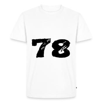 78 Numéro maillot - T-shirt Premium bio Homme - blanc - Devant - Nico (187cm)