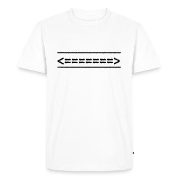 Cool arrow design - Men's Premium Organic T-Shirt - white - Front - Nico (187cm)