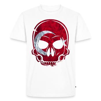 MMJ Turquie Drapeau - T-shirt Premium bio Homme - blanc - Devant - Nico (187cm)