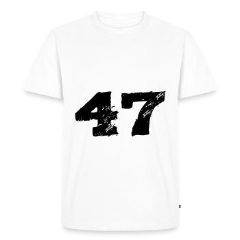 47 Numéro maillot - T-shirt Premium bio Homme - blanc - Devant - Nico (187cm)