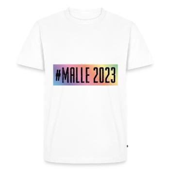 Malle 2023 - T-shirt Premium bio Homme - blanc - Devant - Nico (187cm)
