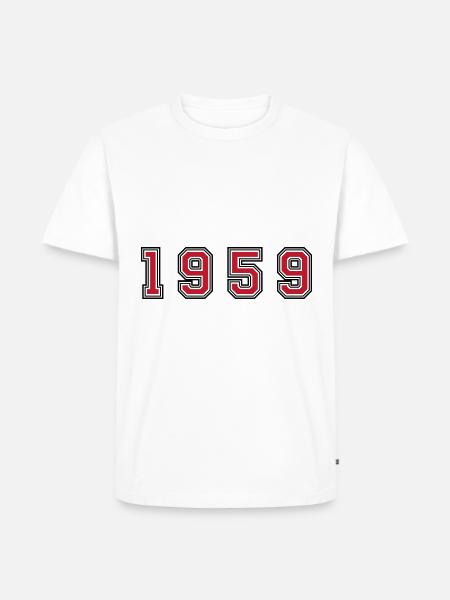 1959 year number - Men's Premium Organic T-Shirt - white