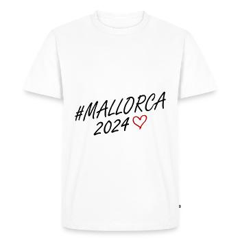 Majorque 2024 Heart Trip - T-shirt Premium bio Homme - blanc - Devant - Nico (187cm)