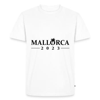Mallorca 2023 - Men's Premium Organic T-Shirt - white - Front - Nico (187cm)