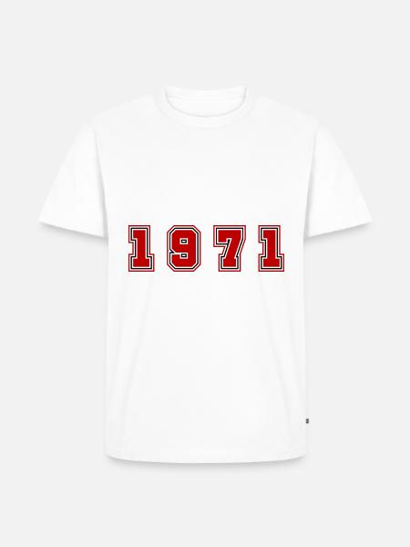 1971 Year Number - Men's Premium Organic T-Shirt - white