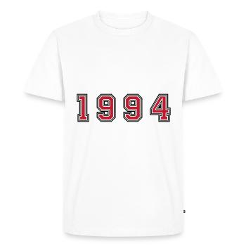 1994 year number - Men's Premium Organic T-Shirt - white - Front - Nico (187cm)