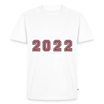 Numéro de l’année 2022 - T-shirt Premium bio Homme - blanc - Devant - Nico (187cm)
