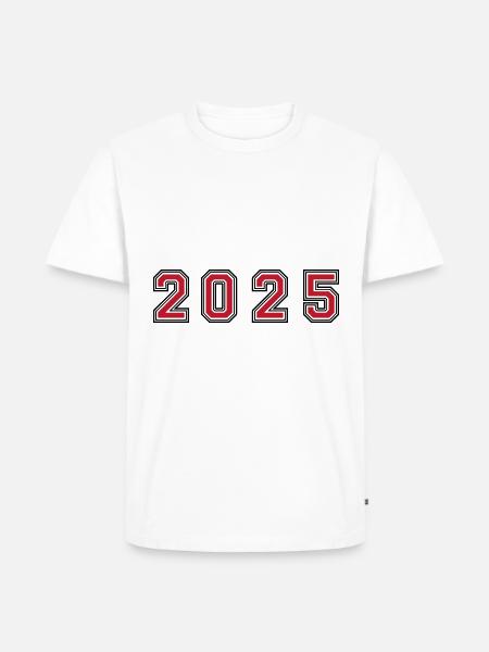 2025 year number - Men's Premium Organic T-Shirt - white