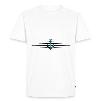 Icône d’ancrage - T-shirt Premium bio Homme - blanc - Devant - Nico (187cm)