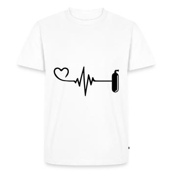 Oxygen Diving Pulse Heart - T-shirt Premium bio Homme - blanc - Devant - Nico (187cm)