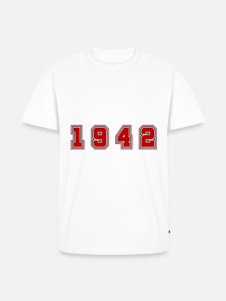 1942 Jahr Zahl - Männer Premium Bio T-Shirt - Weiß