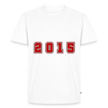2015 Year Number - Men's Premium Organic T-Shirt - white - Front - Nico (187cm)