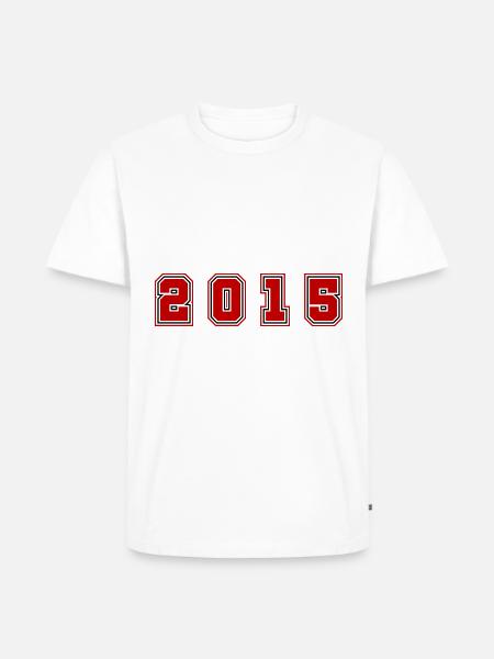 2015 Year Number - Men's Premium Organic T-Shirt - white