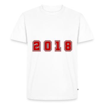 Numéro de l’année 2018 - T-shirt Premium bio Homme - blanc - Devant - Nico (187cm)