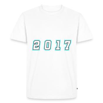 Numéro de l’année 2017 - T-shirt Premium bio Homme - blanc - Devant - Nico (187cm)