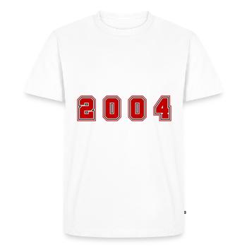 2004 Year Number - Men's Premium Organic T-Shirt - white - Front - Nico (187cm)