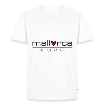 Majorque 2023 Coeur - T-shirt Premium bio Homme - blanc - Devant - Nico (187cm)