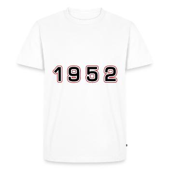 1952 Year Number - Men's Premium Organic T-Shirt - white - Front - Nico (187cm)