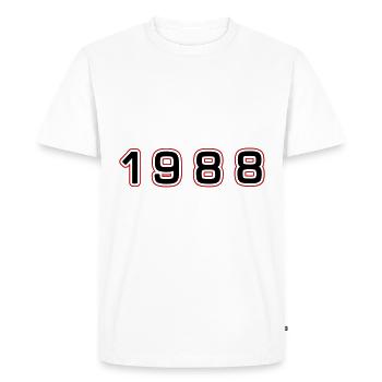 1988 Year Number - Men's Premium Organic T-Shirt - white - Front - Nico (187cm)