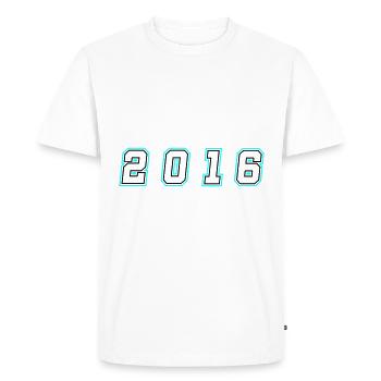 Numéro de l’année 2016 - T-shirt Premium bio Homme - blanc - Devant - Nico (187cm)