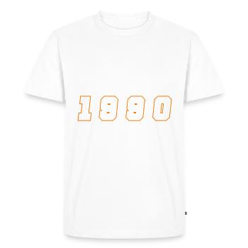 Numéro de l’année 1990 - T-shirt Premium bio Homme - blanc - Devant - Nico (187cm)