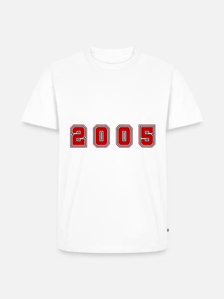 2005 Year Number - Men's Premium Organic T-Shirt - white