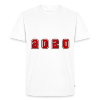 Numéro de l’année 2020 - T-shirt Premium bio Homme - blanc - Devant - Nico (187cm)