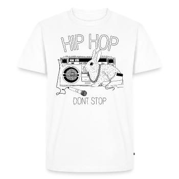 HipHop Dont Stop - Men's Premium Organic T-Shirt - white - Front - Nico (187cm)