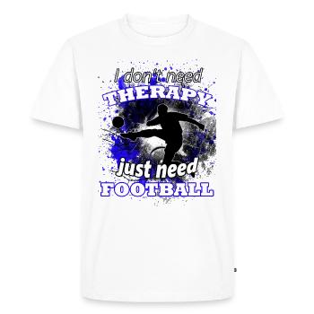 Football soccer football game fan - Men's Premium Organic T-Shirt - white - Front - Nico (187cm)