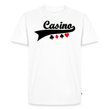 Casino - Poker Blackjack Roulette - jeux de hasard - T-shirt Premium bio Homme - blanc - Devant - Nico (187cm)