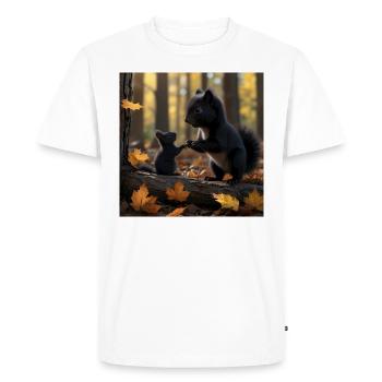 Mother Squirrel and her baby Canada - Men's Premium Organic T-Shirt - white - Front - Nico (187cm)