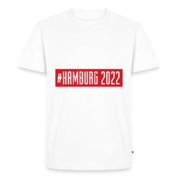 Hambourg 2022 - T-shirt Premium bio Homme - blanc - Devant - Nico (187cm)