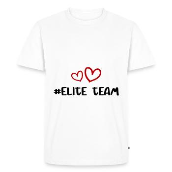 Elite Team Heart Love - Men's Premium Organic T-Shirt - white - Front - Nico (187cm)