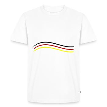 Germany flag icon line - Men's Premium Organic T-Shirt - white - Front - Nico (187cm)