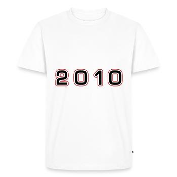 Numéro de l’année 2010 - T-shirt Premium bio Homme - blanc - Devant - Nico (187cm)