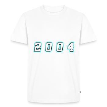 2004 Year Number - Men's Premium Organic T-Shirt - white - Front - Nico (187cm)