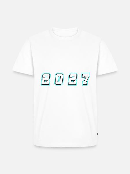 2027 year number - Men's Premium Organic T-Shirt - white