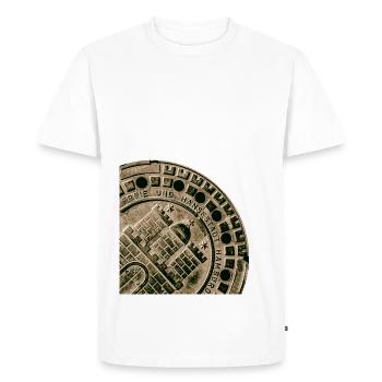 Hambourg , Armoiries, couvercles de canal - T-shirt Premium bio Homme - blanc - Devant - Nico (187cm)