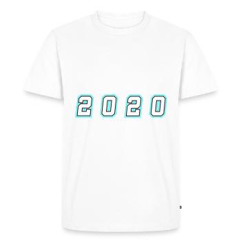 Numéro de l’année 2020 - T-shirt Premium bio Homme - blanc - Devant - Nico (187cm)
