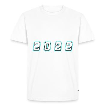 Numéro de l’année 2022 - T-shirt Premium bio Homme - blanc - Devant - Nico (187cm)
