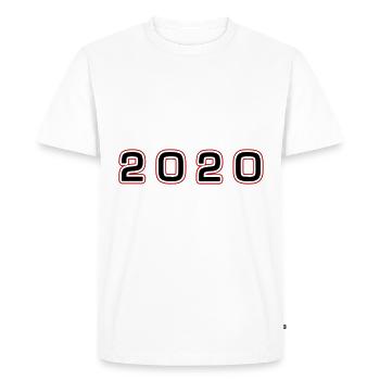 Numéro d’année 2020 - T-shirt Premium bio Homme - blanc - Devant - Nico (187cm)