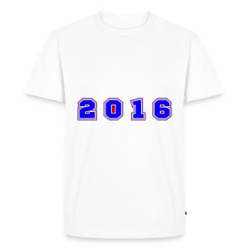 Numéro de l’année 2016 - T-shirt Premium bio Homme - blanc - Devant - Nico (187cm)
