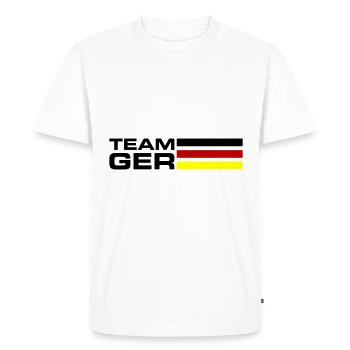 Team Germany - Men's Premium Organic T-Shirt - white - Front - Nico (187cm)