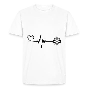 Roulette Pulse Heart - T-shirt Premium bio Homme - blanc - Devant - Nico (187cm)