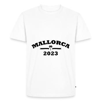 Mallorca 2023 - Men's Premium Organic T-Shirt - white - Front - Nico (187cm)